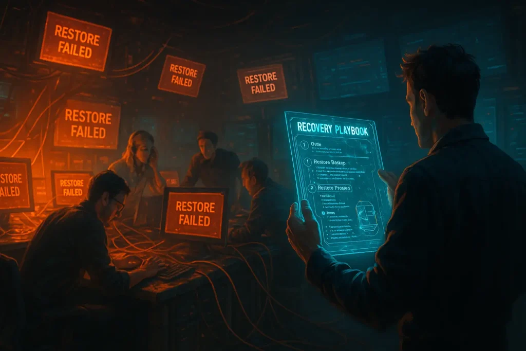 نبود برنامه بازیابی منظم به عنوان خطای پشتیبان‌گیری ابری